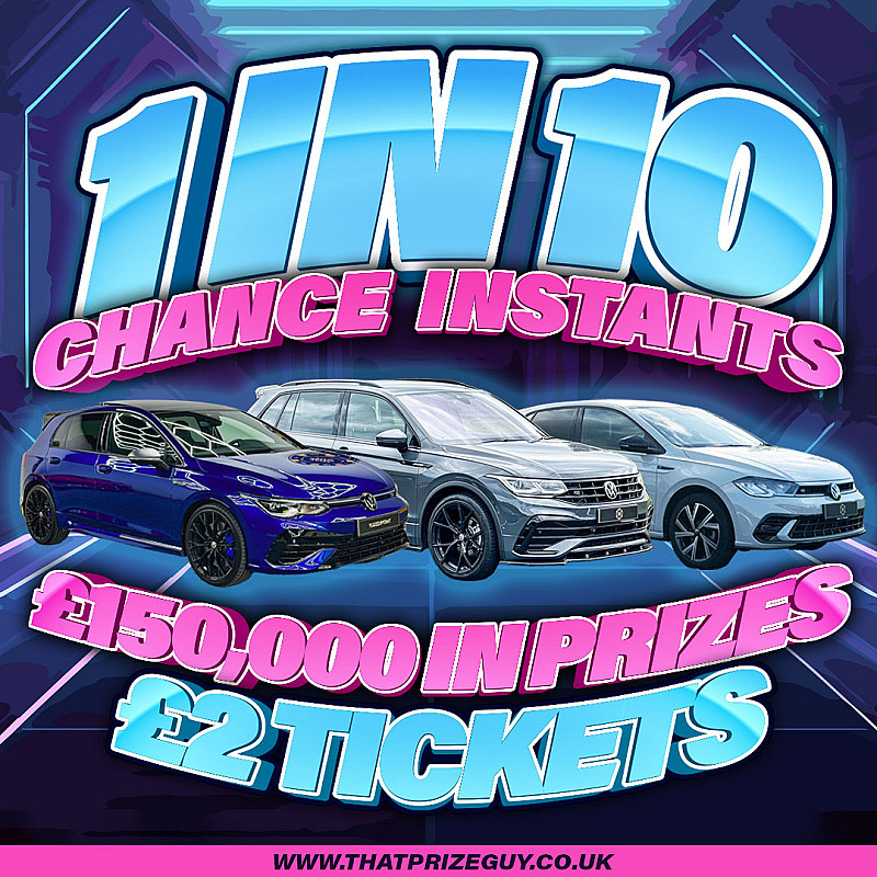 1 In 10 Chance Instant Win - Over £150k To Be Won - £2000 End Prize!